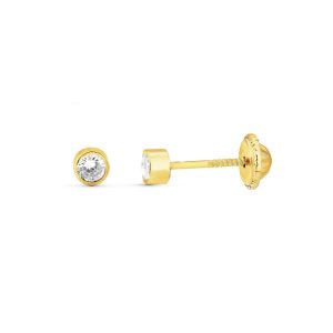 Pendiente circonita 3.3mm oro 18k