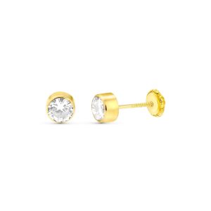 Pendientes circonitas 5.3mm oro18k