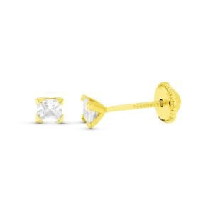 Pendientes circonita beck oro 18k
