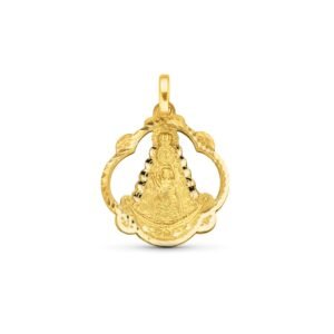 Medalla virgen del rocio oro 18k