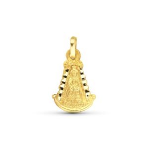 Medalla virgen del rocio oro 18k