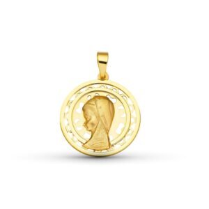 Medalla virgen niña oro 18k