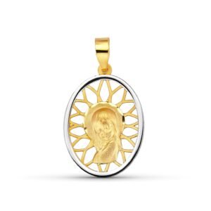 Medalla virgen niña oro 18k