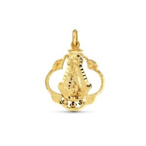 Medalla virgen del rocio oro 18k
