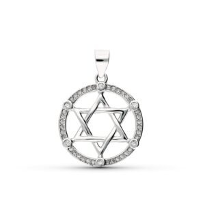 Colgante plata estrella David