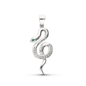 Colgante plata serpiente