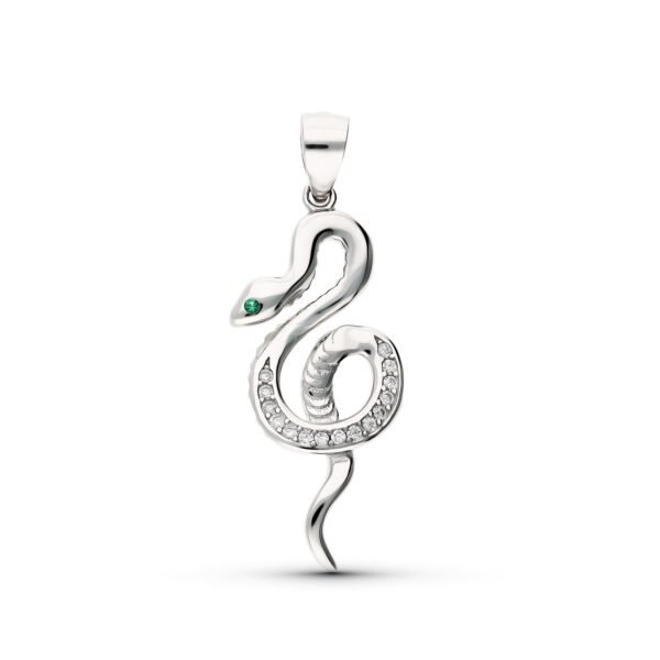 Colgante plata serpiente