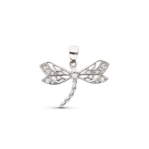 Colgante plata libelula
