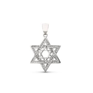 Colgante plata estrella de David
