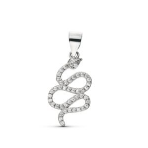 Colgante plata serpiente