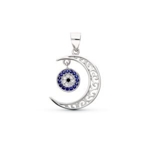 Colgante plata media luna
