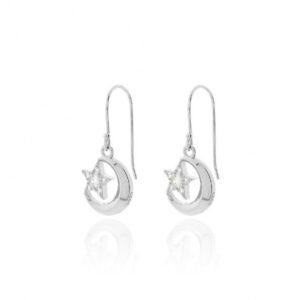 Pendientes Plata Luna