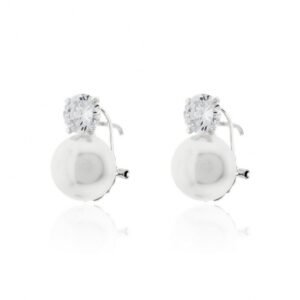 Pendientes Plata Perla