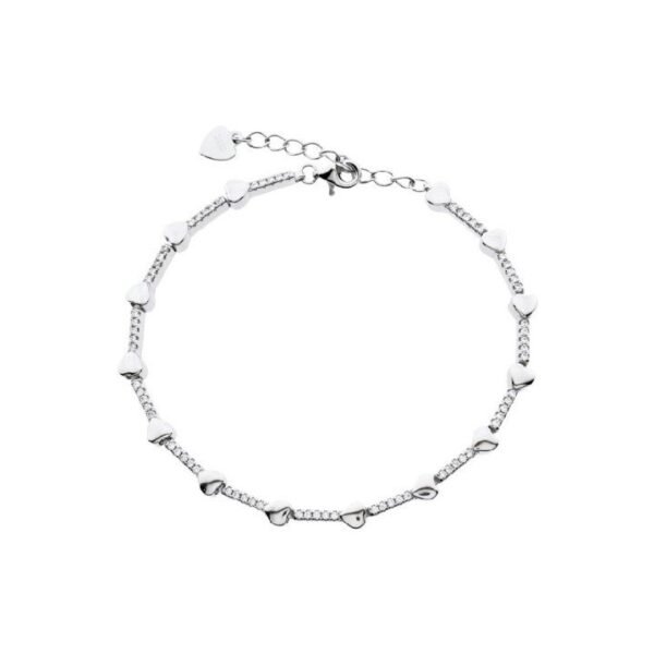 Pulsera Plata Rodio Circonitas