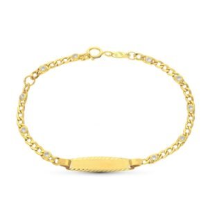 Esclava oro bebe 18k 14cm piedras