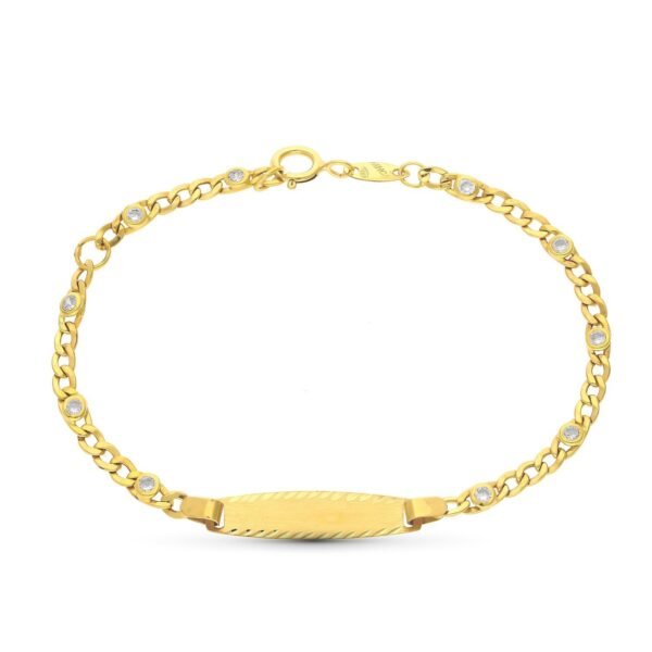Esclava oro bebe 18k 14cm piedras