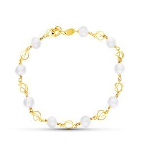 Pulsera comunión oro 18k perla
