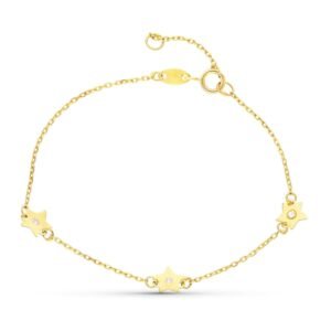 Pulsera comunión oro 18k estrella