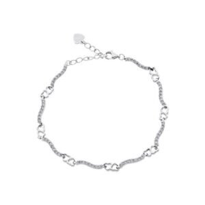 Pulsera Plata Rodio Circonitas