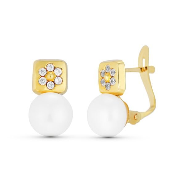 PP PERLA Y CIRCONITAS ORO AMARILLO 18K