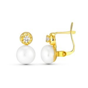 PP PERLA Y CIRCONITAS ORO 18K