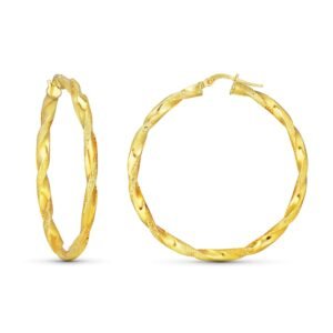 AROS TALLADOS TRENZADOS 41MM ORO 18K