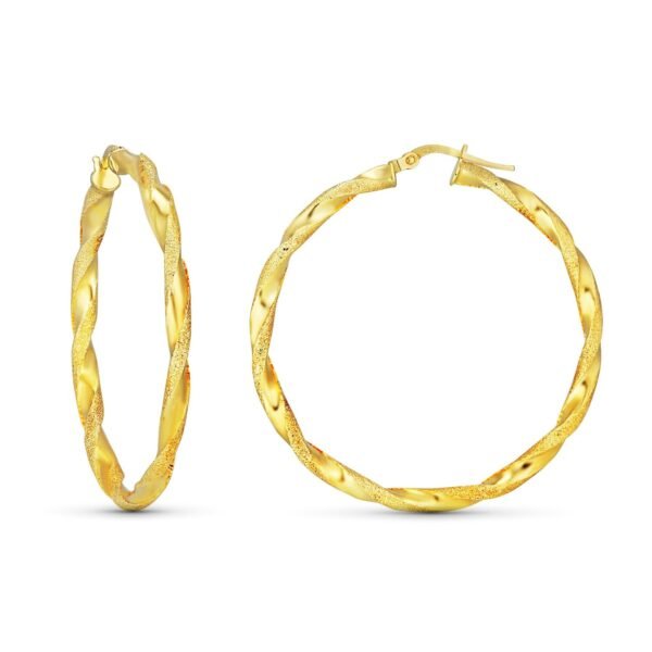 AROS TALLADOS TRENZADOS 41MM ORO 18K
