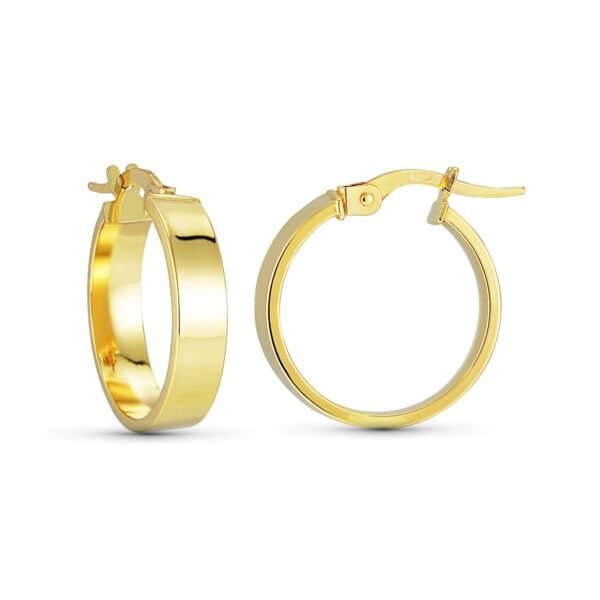 AROS LISOS 17MM ORO 18K