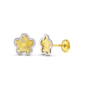 PP FLOR BICOLOR ORO 18K