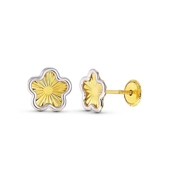 PP FLOR BICOLOR ORO 18K