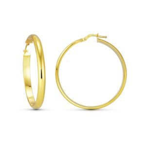 AROS LISOS ORO MEDIA CAÑA 18K
