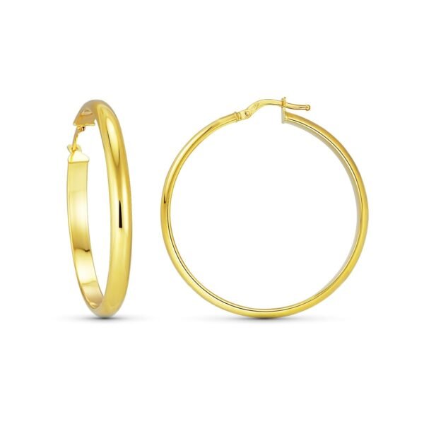 AROS LISOS ORO MEDIA CAÑA 18K