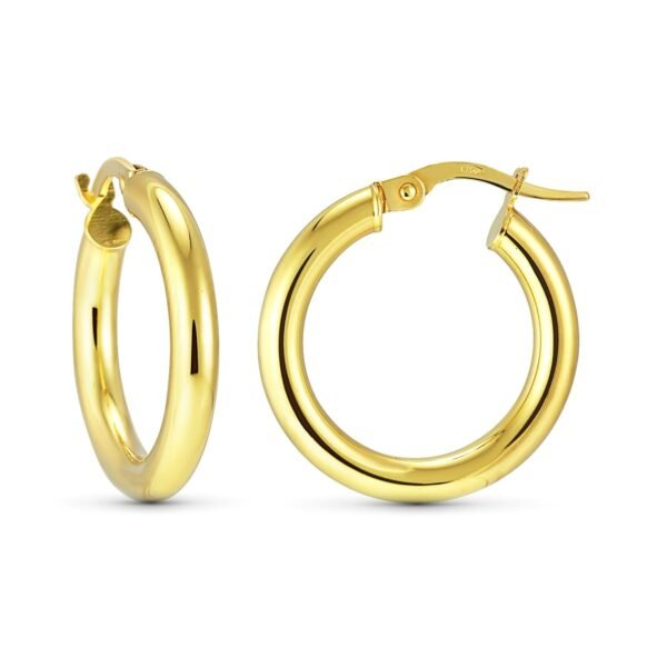 AROS LISOS 20MM ORO 18K