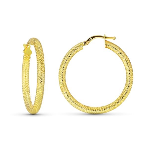 AROS TALLADOS 30MM ORO 18K