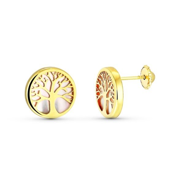 PENDIENTE ARBOL DE LA VIDA ORO18K