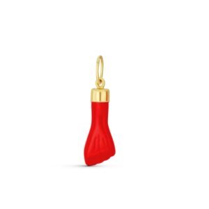 COLGANTE HIGA ROJO ORO 18K