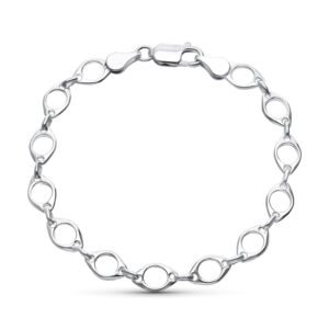 PULSERA PLATA ESLABONES REDONDOS