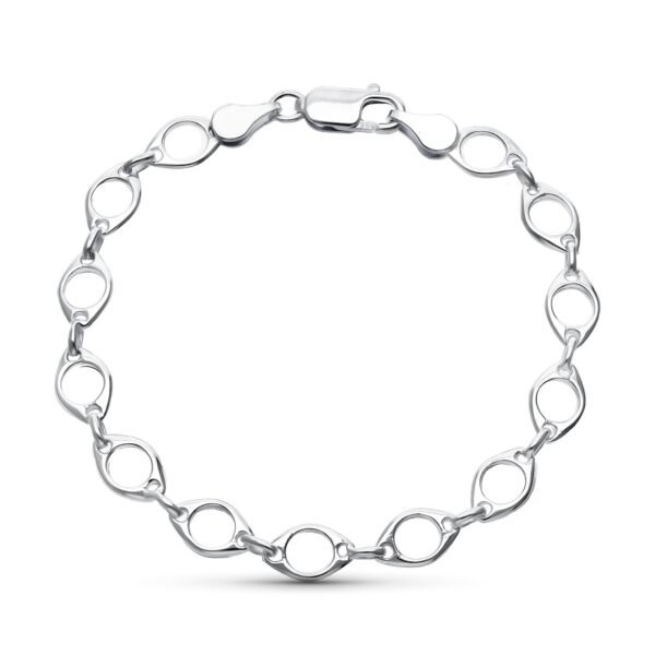 PULSERA PLATA ESLABONES REDONDOS