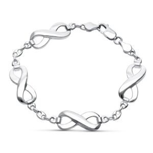 PULSERA PLATA INFINITOS