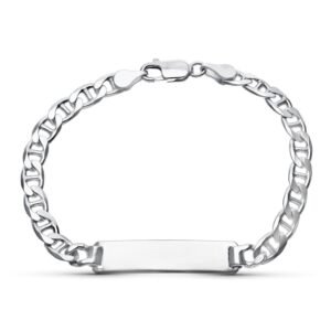 ESCLAVA PLATA ANCLA 6MM ANCHO