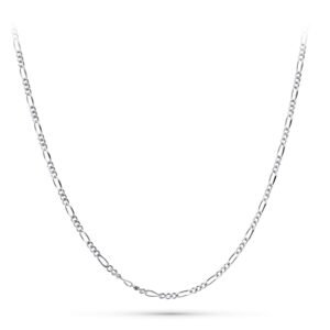 CADENA PLATA FIGARO 50CM