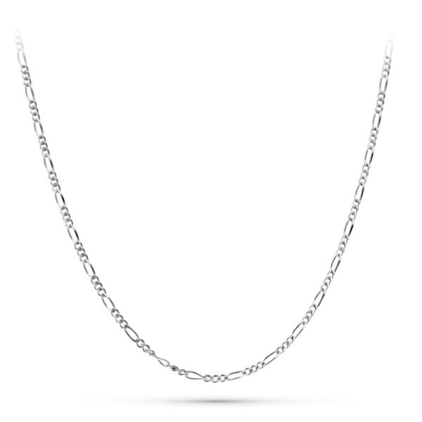 CADENA PLATA FIGARO 50CM