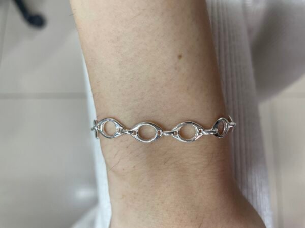 PULSERA PLATA ESLABONES REDONDOS - Imagen 4