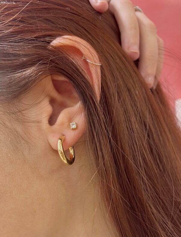 AROS LISOS ORO REDONDOS 18 KILATES - Imagen 3