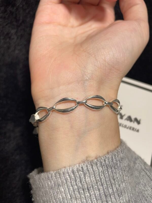 PULSERA PLATA ESLABONES - Imagen 4