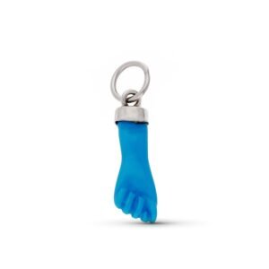 COLGANTE HIGA PLATA AZUL