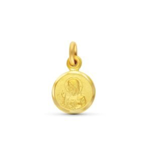 MEDALLA PEQUEÑA LENTEJUELA SAGRADO CORAZON ORO
