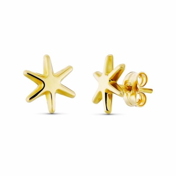 Pendientes oro amarillo estrellas 18k