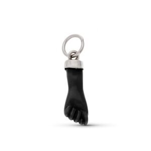 COLGANTE HIGA PLATA NEGRO
