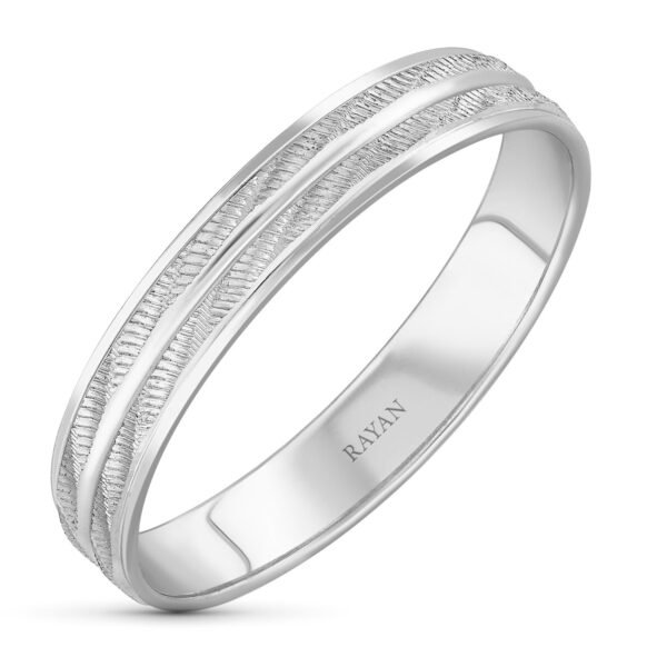 ALIANZA ORO BLANCO 18K NIEVE
